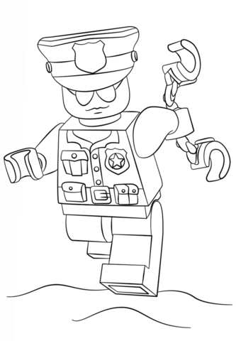 Lego Police Officer Coloring page