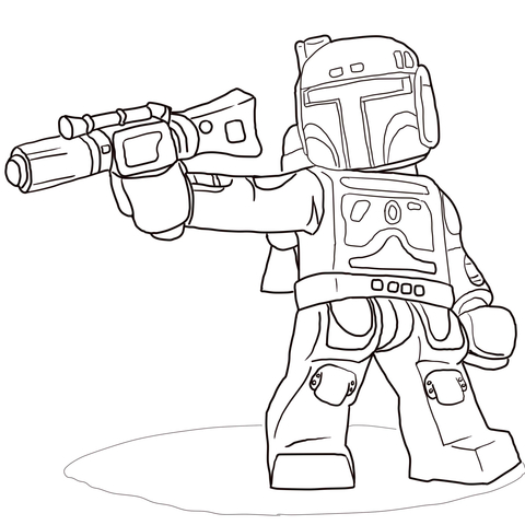 Lego Star Wars Boba Fett Coloring page