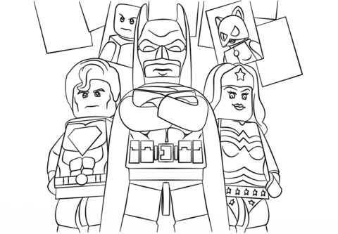 Lego Super Heroes Coloring page