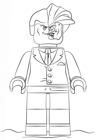 Lego Two Face Coloring page