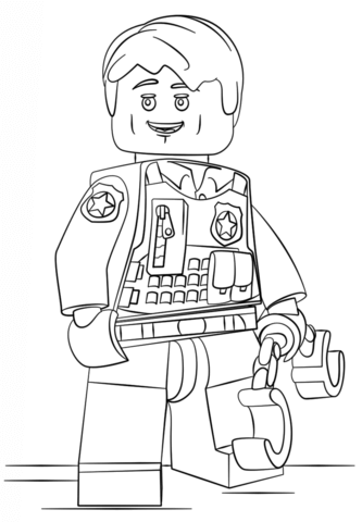 Lego Undercover Police Officer Coloring page