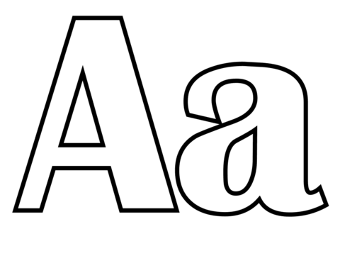 Letter A Coloring page