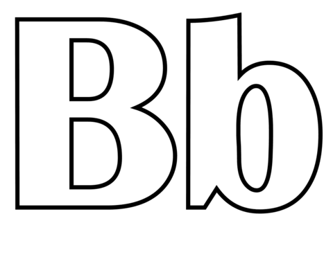 Letter B Coloring page