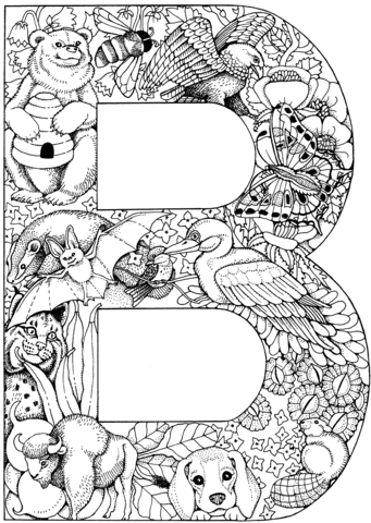Letter B Coloring page