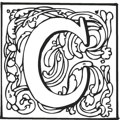 Letter C Coloring page