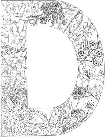 Letter D Coloring page
