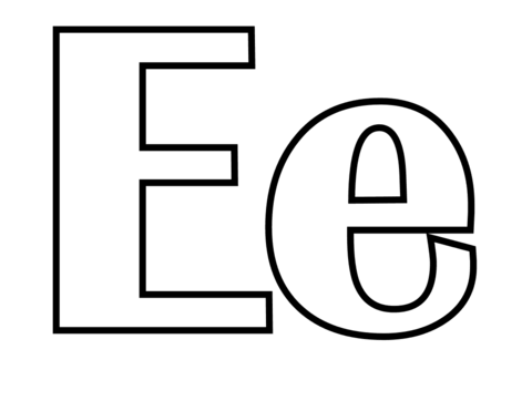 Letter E Coloring page