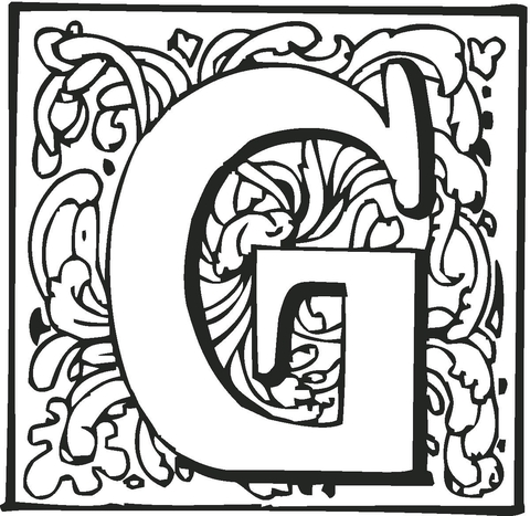 Letter G Coloring page