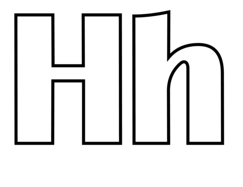 Letter H Coloring page