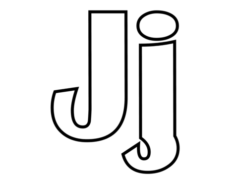 Letter J Coloring page