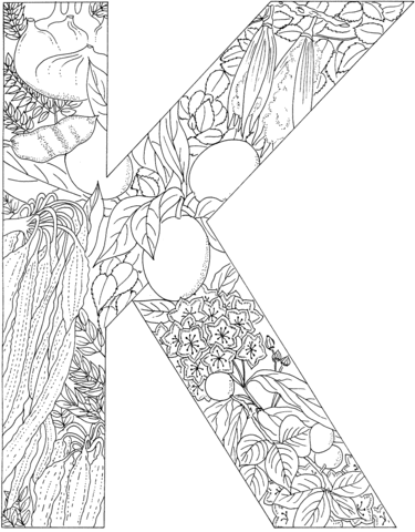 Letter K Coloring page