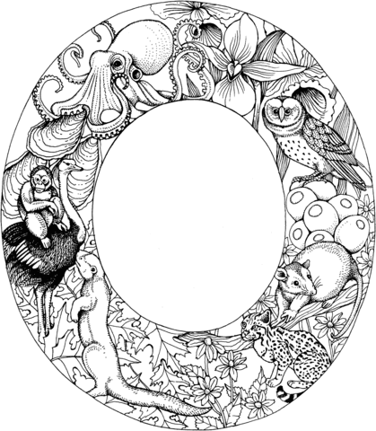 Letter O Coloring page