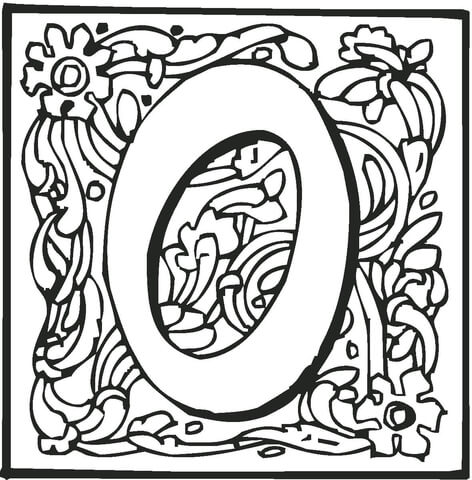 Letter O Coloring page