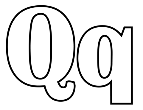 Letter Q Coloring page