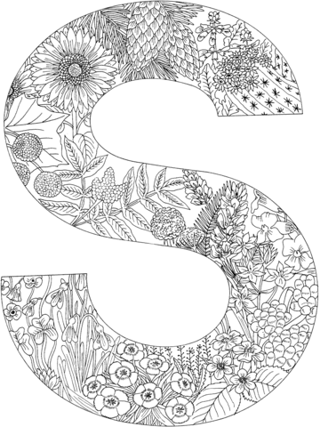 Letter S Coloring page
