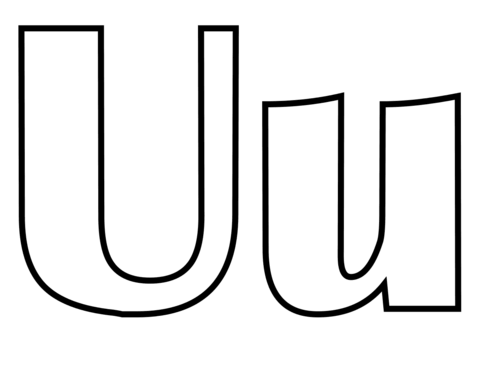 Letter U Coloring page