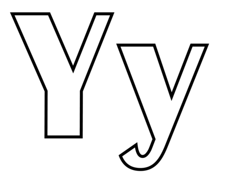 Letter Y Coloring page
