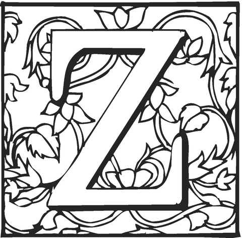 Letter Z Coloring page