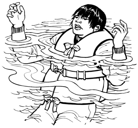 Life Jacket Coloring page
