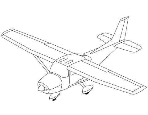 Light Aircraft Coloring page