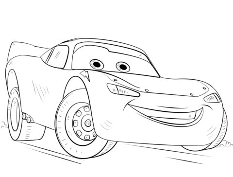 Lightning Mcqueen Coloring page