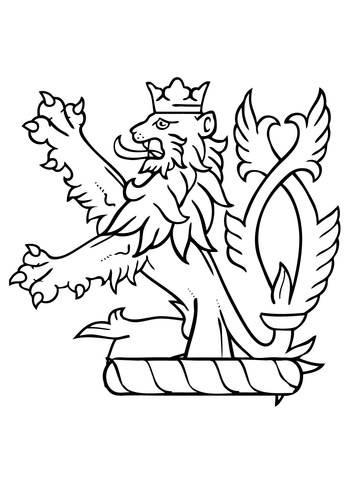 Lion Rampant of Scotland Coloring page