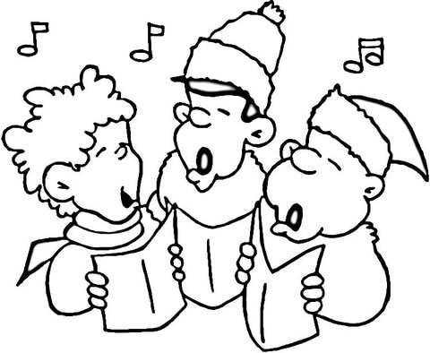 Little Carolers Coloring page