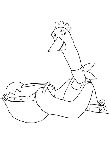 Little Red Hen Makes a Pizza Coloring page
