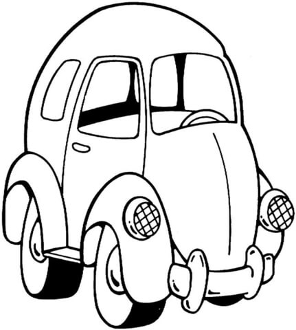 Little Toy Car  Coloring page