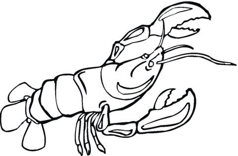 Deep water lobster Coloring page