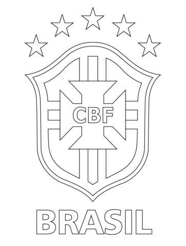 Logo of Brazilian Football Confederation Coloring page
