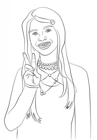 Lola Martinez from Zoey 101 Coloring page