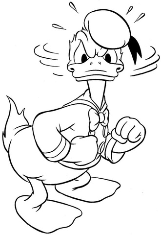 Duck Looking For Someone  Coloring page