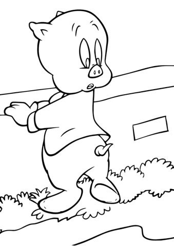 Looney Tunes Porky Pig Coloring page