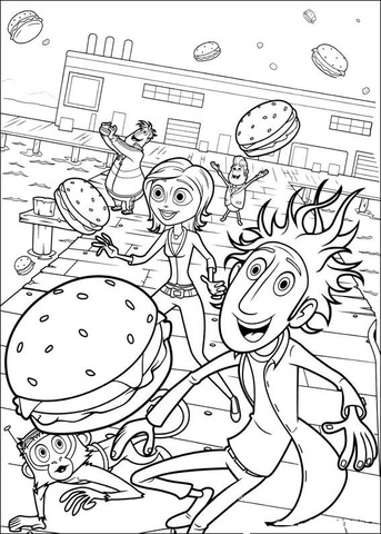 Lots Of Hamburgers!!  Coloring page