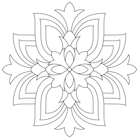 Lotus Mandala Coloring page
