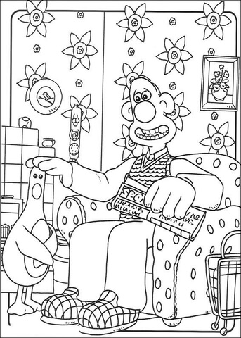 Feathers McGraw and Wallace Coloring page