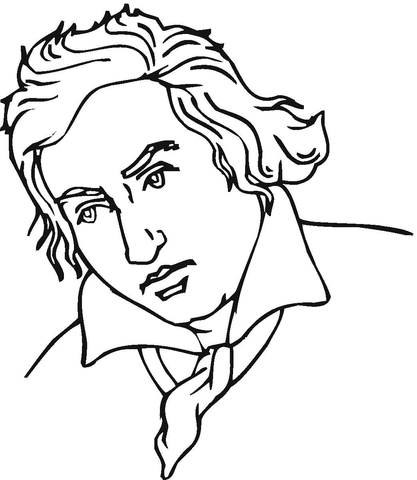 Ludwig Van Beethoven  Coloring page