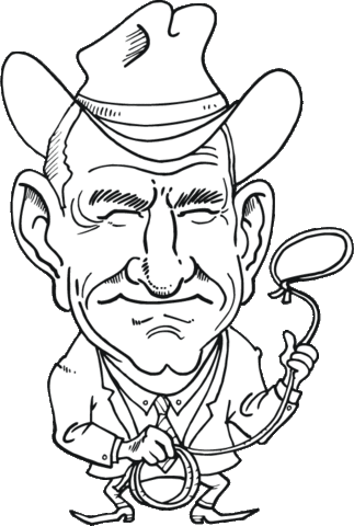 Lyndon B. Johnson Caricature Coloring page