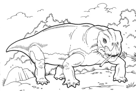 Lystrosaurus Dinosaur Coloring page
