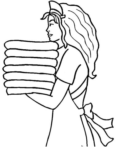 Maid in Hotel  Coloring page