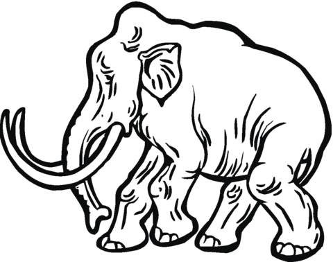 Mammoth 8 Coloring page