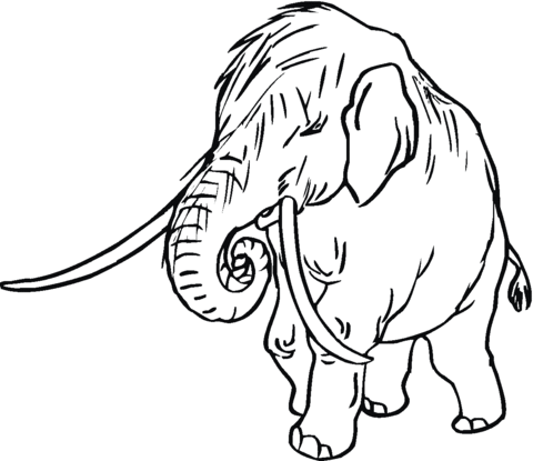 Mammoth baby Coloring page