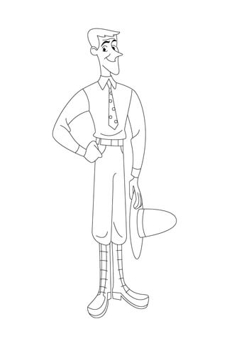 Man Needs a Yellow Hat! Coloring page