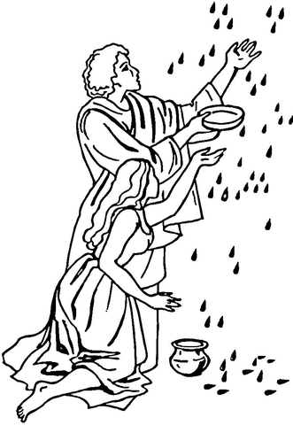 Manna from heaven Coloring page