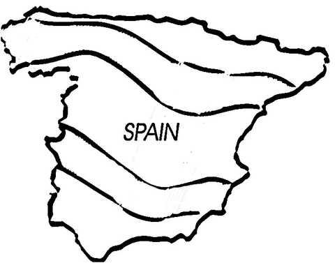 Map Of Spain  Coloring page