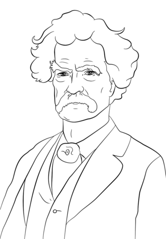 Mark Twain Coloring page