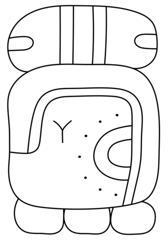12th Maya Month - Kej Coloring page