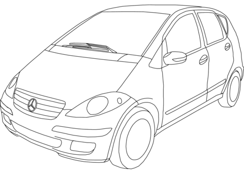 Mercedes A Class Coloring page
