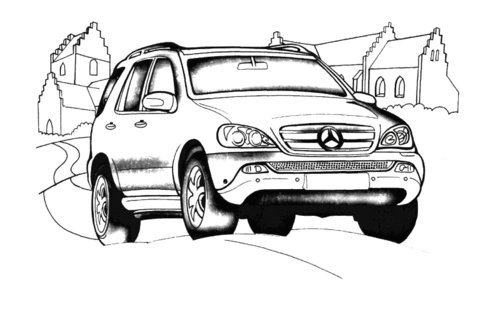 Mercedes Benz M Class  Coloring page
